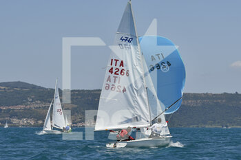2021-08-07 - F. Nocera and D. Alcidi, ITA 4266 during the fourth race of the Master 470 Cup, on Lake of Bracciano, 7th of August 2021 - SAILING 470 MASTER CUP 2021 - SAILING - OTHER SPORTS