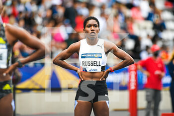 2021-08-28 - Janieve Russell of Jamaica (Women's 400m Hurdles) competes during the IAAF Wanda Diamond League, Meeting de Paris Athletics event on August 28, 2021 at Charlety stadium in Paris, France - Photo Victor Joly / DPPI - IAAF WANDA DIAMOND LEAGUE, MEETING DE PARIS 2021 - INTERNATIONALS - ATHLETICS