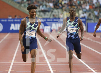 2021-09-03 - Michael Cherry of USA and Kirani James of Grenade 400 M Men during the IAAF Wanda Diamond League Brussels 2021, Memorial Van Damme meeting event on September 3, 2021 at King Baudouin stadium in Brussels, Belgium - IAAF WANDA DIAMOND LEAGUE BRUSSELS 2021, MEMORIAL VAN DAMME - INTERNATIONALS - ATHLETICS