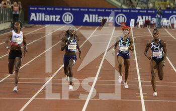 2021-09-03 - Scherika Jackson,Christine Mboma of Namibie , Sha Carri Richardson of USA and Dina Ashaer- Smith of Britain during the IAAF Wanda Diamond League Brussels 2021, Memorial Van Damme meeting event on September 3, 2021 at King Baudouin stadium in Brussels, Belgium - IAAF WANDA DIAMOND LEAGUE BRUSSELS 2021, MEMORIAL VAN DAMME - INTERNATIONALS - ATHLETICS