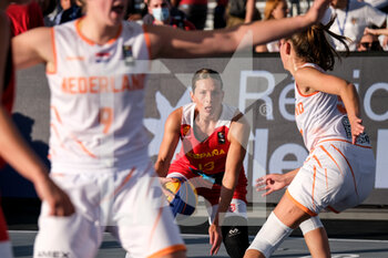 2021-09-11 - Sandra Ygueravide Viana (Spain) and Noortje Driessen (Netherland)  in action - FIBA 3X3 EUROPE CUP 2021 (2ND DAY) - EUROCUP - BASKETBALL