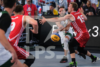 2021-09-11 - Darius Tarvydas 
(Lithuania) and Matthias Linortner 
(Austria) in acton - FIBA 3X3 EUROPE CUP 2021 (2ND DAY) - EUROCUP - BASKETBALL