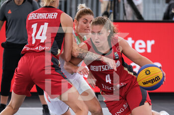 2021-09-12 - Luana Rodefeld (Germany) and Alexandra Theodorean 
(Hungary) in action - FIBA 3X3 EUROPE CUP 2021 - EUROCUP - BASKETBALL