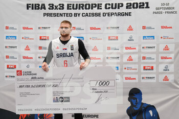 2021-09-12 - Miroslav Pasajlic (Serbia) wins the MVP aword of the FIBA 3x3 Europe Cup 2021 - FIBA 3X3 EUROPE CUP 2021 - EUROCUP - BASKETBALL