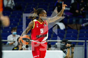 2021-10-13 - Paris Lee of Monaco during the Turkish Airlines Euroleague basketball match between Real Madrid and AS Monaco on October 13, 2021 at Wizink Center in Madrid, Spain - REAL MADRID VS AS MONACO - EUROLEAGUE - BASKETBALL