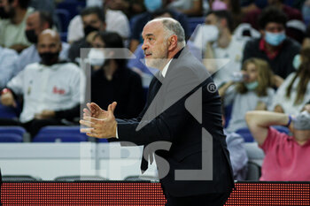 2021-10-13 - Pablo Laso, head coach of Real Madrid during the Turkish Airlines Euroleague basketball match between Real Madrid and AS Monaco on October 13, 2021 at Wizink Center in Madrid, Spain - REAL MADRID VS AS MONACO - EUROLEAGUE - BASKETBALL