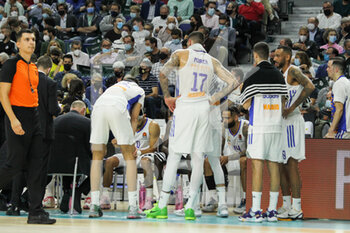 2021-10-21 - Players of Real Madrid during the Turkish Airlines Euroleague basketball match between Real Madrid and Fenerbahce on October 21, 2021 at Wizink Center in Madrid, Spain - REAL MADRID VS FENERBAHCE - EUROLEAGUE - BASKETBALL