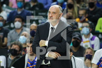 2021-10-21 - Pablo Laso, head coach of Real Madrid during the Turkish Airlines Euroleague basketball match between Real Madrid and Fenerbahce on October 21, 2021 at Wizink Center in Madrid, Spain - REAL MADRID VS FENERBAHCE - EUROLEAGUE - BASKETBALL