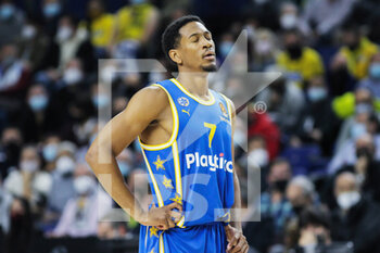 2021-12-02 - Kameron Taylor of Maccabi Tel Aviv reacts during the Turkish Airlines Euroleague basketball match between Real Madrid and Maccabi Playtika Tel Aviv on December 2, 2021 at Wizink Center in Madrid, Spain - REAL MADRID VS MACCABI PLAYTIKA TEL AVIV - EUROLEAGUE - BASKETBALL