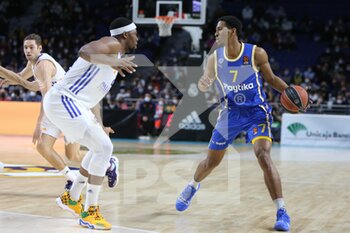 2021-12-02 - Guerschon Yabusele of Real Madrid and Kameron Taylor of Maccabi Playtika Tel Aviv during the Turkish Airlines Euroleague basketball match between Real Madrid and Maccabi Playtika Tel Aviv on December 2, 2021 at Wizink Center in Madrid, Spain - REAL MADRID VS MACCABI PLAYTIKA TEL AVIV - EUROLEAGUE - BASKETBALL