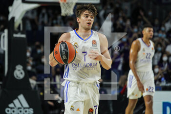 2021-12-23 - Urban Klavzar of Real Madrid during the Turkish Airlines Euroleague basketball match between Real Madrid and CSKA Moscow on December 23, 2021 at Wizink Center in Madrid, Spain - REAL MADRID VS CSKA MOSCOW - EUROLEAGUE - BASKETBALL