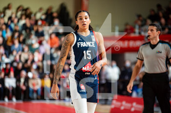 2021-11-14 - Gabby Williams of France reacts during the FIBA Women's EuroBasket 2023, Qualifiers Group B Basketball match between France and Lithuania on November 14, 2021 at Palacium in Villeneuve-d'Ascq, France - FIBA WOMEN'S EUROBASKET 2023, QUALIFIERS GROUP B - FRANCE VS LITHUANIA - INTERNATIONALS - BASKETBALL