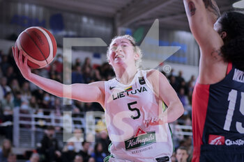2021-11-14 - Justina MIKNAITE (5) of Lithuania during the FIBA Women's EuroBasket 2023, Qualifiers Group B Basketball match between France and Lithuania on November 14, 2021 at Palacium in Villeneuve-d'Ascq, France - FIBA WOMEN'S EUROBASKET 2023, QUALIFIERS GROUP B - FRANCE VS LITHUANIA - INTERNATIONALS - BASKETBALL