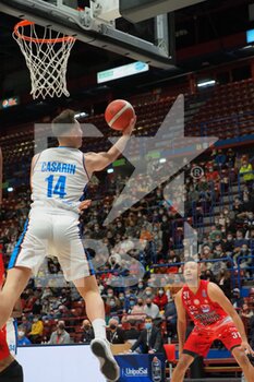 2021-11-21 - Davide Casarin (Nutribullet Treviso Basket) and Shavon Shields (AX Armani Exchange Olimpia Milano)  - A|X ARMANI EXCHANGE MILANO VS NUTRIBULLET TREVISO BASKET - ITALIAN SERIE A - BASKETBALL