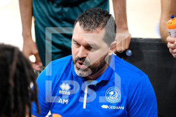 2021-09-11 - Alessandro Magro - Head coach of Germani Basket Brescia during a time-out. - GERMANI BRESCIA VS GEVI NAPOLI - ITALIAN SUPERCOPPA - BASKETBALL