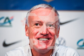 2021-11-12 - Didier DESCHAMPS of France during the press conference and training of the French team on November 12, 2021 at Parc des Princes stadium in Paris, France - PRESS CONFERENCE AND TRAINING OF THE FRENCH TEAM - OTHER - SOCCER