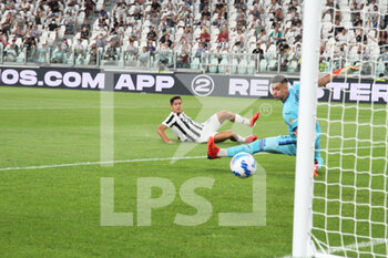 2021-08-14 - Paulo Dybala (Juventus Fc)scoring the first goal during the Pre-Season Friendly Game football match between Juventus Fc and Atalanta on August 14 , 2021 at Allianz Stadium in Torino, Italy - Photo Nderim Kaceli - JUVENTUS FC VS ATALANTA BC - FRIENDLY MATCH - SOCCER