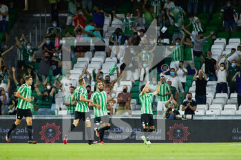 2021-08-07 - Rodri of Real Betis celebrates a goal during the Pre-Season friendly football match between Real Betis Balompie and AS Roma on August 7, 2021 at Benito Villamarin stadium in Sevilla, Spain - Photo Joaquin Corchero / Spain DPPI / DPPI - REAL BETIS BALOMPIE VS AS ROMA - FRIENDLY MATCH - SOCCER