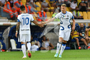 2021-08-08 - Lautaro Martinez (Inter) and Andrea Pinamonti (Inter) - PARMA CALCIO VS INTER - FC INTERNAZIONALE - FRIENDLY MATCH - SOCCER