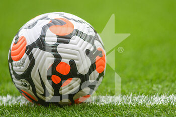 2021-08-08 - Premier League match ball during the Pre-Season Friendly football match between Liverpool and Athletic Bilbao on August 8, 2021 at Anfield in Liverpool, England - Photo Philip Bryan / ProSportsImages / DPPI - PRE-SEASON FRIENDLY MATCH - LIVERPOOL VS ATHLETIC BILBAO - FRIENDLY MATCH - SOCCER