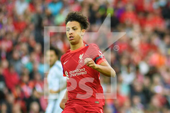 2021-08-09 - Liverpool?s midfielder Kaide Gordon during the Pre-Season Friendly football match between Liverpool and Osasuna on August 9, 2021 at Anfield in Liverpool, England - Photo Philip Bryan / ProSportsImages / DPPI - PRE-SEASON FRIENDLY FOOTBALL MATCH LIVERPOOL VS OSASUNA - FRIENDLY MATCH - SOCCER
