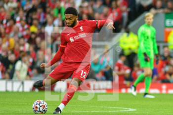 2021-08-09 - Liverpool's defender Joe Gomez during the Pre-Season Friendly football match between Liverpool and Osasuna on August 9, 2021 at Anfield in Liverpool, England - Photo Philip Bryan / ProSportsImages / DPPI - PRE-SEASON FRIENDLY FOOTBALL MATCH LIVERPOOL VS OSASUNA - FRIENDLY MATCH - SOCCER