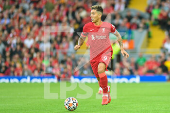 2021-08-09 - Liverpool's forward Roberto Firmino during the Pre-Season Friendly football match between Liverpool and Osasuna on August 9, 2021 at Anfield in Liverpool, England - Photo Philip Bryan / ProSportsImages / DPPI - PRE-SEASON FRIENDLY FOOTBALL MATCH LIVERPOOL VS OSASUNA - FRIENDLY MATCH - SOCCER