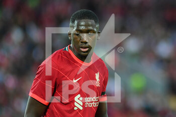 2021-08-09 - Liverpool's defender Ibrahima Konate during the Pre-Season Friendly football match between Liverpool and Osasuna on August 9, 2021 at Anfield in Liverpool, England - Photo Philip Bryan / ProSportsImages / DPPI - PRE-SEASON FRIENDLY FOOTBALL MATCH LIVERPOOL VS OSASUNA - FRIENDLY MATCH - SOCCER