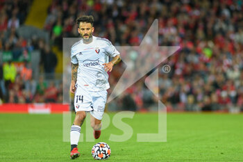 2021-08-09 - Osasuna's Ruben Garcia during the Pre-Season Friendly football match between Liverpool and Osasuna on August 9, 2021 at Anfield in Liverpool, England - Photo Philip Bryan / ProSportsImages / DPPI - PRE-SEASON FRIENDLY FOOTBALL MATCH LIVERPOOL VS OSASUNA - FRIENDLY MATCH - SOCCER