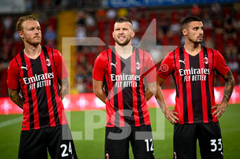 2021-08-14 - Line up AC Milan with Simon Kjaer, Ante Rebic, Rade Krunic - AC MILAN VS PANATHINAIKOS FC - FRIENDLY MATCH - SOCCER