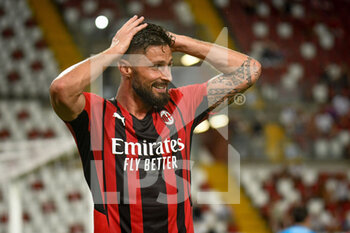 2021-08-14 - Disappointment of Olivier Giroud (Milan) - AC MILAN VS PANATHINAIKOS FC - FRIENDLY MATCH - SOCCER