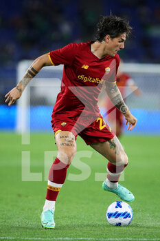 2021-08-14 - Nicolo' Zaniolo of Roma in action during the Pre-Season Friendly football match between AS Roma and Raja Casablanca on August 14, 2021 at Stadio Olimpico in Rome, Italy - Photo Federico Proietti / DPPI - AS ROMA VS RAJA CASABLANCA - FRIENDLY MATCH - SOCCER