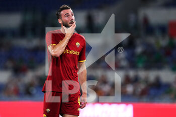 2021-08-14 - Bryan Cristante of Roma reacts during the Pre-Season Friendly football match between AS Roma and Raja Casablanca on August 14, 2021 at Stadio Olimpico in Rome, Italy - Photo Federico Proietti / DPPI - AS ROMA VS RAJA CASABLANCA - FRIENDLY MATCH - SOCCER