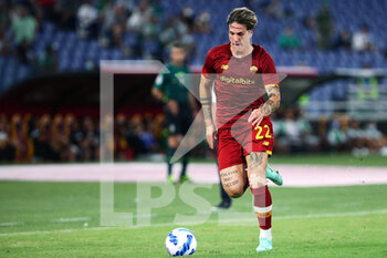 2021-08-14 - Nicolo' Zaniolo of Roma in action during the Pre-Season Friendly football match between AS Roma and Raja Casablanca on August 14, 2021 at Stadio Olimpico in Rome, Italy - Photo Federico Proietti / DPPI - AS ROMA VS RAJA CASABLANCA - FRIENDLY MATCH - SOCCER