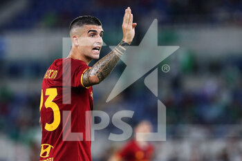 2021-08-14 - Gianluca Mancini of Roma gestures during the Pre-Season Friendly football match between AS Roma and Raja Casablanca on August 14, 2021 at Stadio Olimpico in Rome, Italy - Photo Federico Proietti / DPPI - AS ROMA VS RAJA CASABLANCA - FRIENDLY MATCH - SOCCER