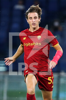 2021-08-14 - Edoardo Bove of Roma in action during the Pre-Season Friendly football match between AS Roma and Raja Casablanca on August 14, 2021 at Stadio Olimpico in Rome, Italy - Photo Federico Proietti / DPPI - AS ROMA VS RAJA CASABLANCA - FRIENDLY MATCH - SOCCER