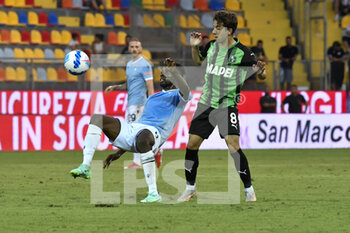 2021-08-14 - Akpa Akpro and Lopez during the friendly match SS Lazio vs US Sassuolo on August 14, 2021 at Stadio Benito Stirpe in Frosinone, Italy - FRIENDLY MATCH SS LAZIO VS US SASSUOLO - FRIENDLY MATCH - SOCCER