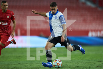 2021-09-09 - Toni Moya of Alaves in action during the football friendly match played between Sevilla Futbol Club and Deportivo Alaves Madrid at Ramon Sanchez-Pizjuan Stadium on September 9, 2021 in Sevilla, Spain - SEVILLA FUTBOL CLUB VS DEPORTIVO ALAVES MADRID AT RAMON SANCHEZ-PIZJUAN STADIUM - FRIENDLY MATCH - SOCCER