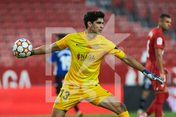 2021-09-09 - Yassine Bounou "Bono" of Sevilla in action during the football friendly match played between Sevilla Futbol Club and Deportivo Alaves Madrid at Ramon Sanchez-Pizjuan Stadium on September 9, 2021 in Sevilla, Spain - SEVILLA FUTBOL CLUB VS DEPORTIVO ALAVES MADRID AT RAMON SANCHEZ-PIZJUAN STADIUM - FRIENDLY MATCH - SOCCER