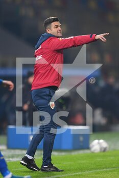 2021-11-16 - FROSINONE, ITALY - November 16 : Head   Coach  Florin Brayu of Romania in gestures during  Friendly Match soccer match between  Italy and Romania  at Benito Stirpe on November 16,2021 in Frosinone Italy - UNDER 21 TEST MATCH 2021 - ITALY VS ROMANIA - FRIENDLY MATCH - SOCCER