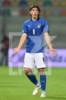 2021-11-16 - FROSINONE, ITALY -  November 16 :  Filippo Ranocchia  of Italy in Action during  Friendly Match soccer match between  Italy and Romania  at Benito Stirpe on November 12,2021 in Frosinone,Italy  - UNDER 21 TEST MATCH 2021 - ITALY VS ROMANIA - FRIENDLY MATCH - SOCCER