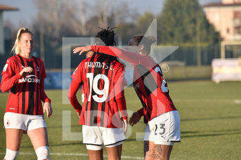 2021-12-17 - Lindsey Thomas (Milan) celebrates after scoring a goal 0 A 2  - HELLAS VERONA VS AC MILAN - WOMEN ITALIAN CUP - SOCCER