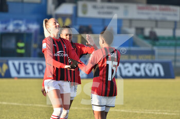 2021-12-17 - Refiloe Jane (Milan) celebrates after scoring a goal - HELLAS VERONA VS AC MILAN - WOMEN ITALIAN CUP - SOCCER