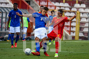 2021-09-07 - Samuele Ricci (Italy) hindered by Milos Brnovic (Montenegro) - QUALIFICAZIONI EURO 2023 - ITALIA U21 VS MONTENEGRO - UEFA EUROPEAN - SOCCER