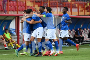2021-09-07 - esultanza Italia dopo gol  1-0 - QUALIFICAZIONI EURO 2023 - ITALIA U21 VS MONTENEGRO - UEFA EUROPEAN - SOCCER