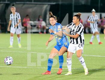 2021-08-21 - Arianna Caruso (Juventus Women) and Jasmine Eder (St Polten) during the UEFA Women's Champions League, Round 1 - CP - Group 8 football match between St Polten and Juventus on August 21, 2021 at Juventus Training Center in Vinovo - Turin, Italy - Photo Nderim Kaceli - TURNO PRELIMINARE - JUVENTUS WOMEN VS ST POLTEN - UEFA CHAMPIONS LEAGUE WOMEN - SOCCER