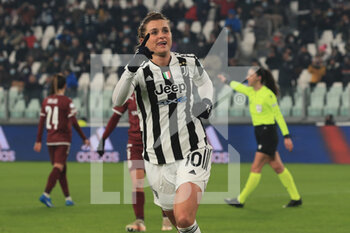 2021-12-16 - Cristiana Girelli (Juventus Women) celebrates the goal of 3-0 -  JUVENTUS VS SERVETTE - UEFA CHAMPIONS LEAGUE WOMEN - SOCCER