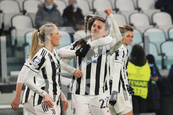 2021-12-16 - Agnese Bonfantini (Juventus Women) celebrates the goal of 4-0 -  JUVENTUS VS SERVETTE - UEFA CHAMPIONS LEAGUE WOMEN - SOCCER