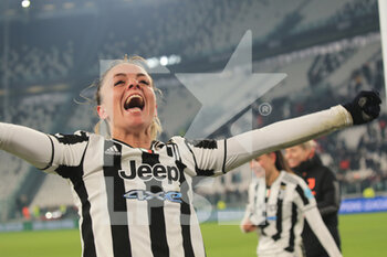 2021-12-16 - Martina Rosucci (Juventus Women) celebrates the victory of the match -  JUVENTUS VS SERVETTE - UEFA CHAMPIONS LEAGUE WOMEN - SOCCER
