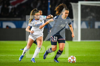 2021-11-09 - Athenea DEL CASTILLO BEIVIDE of Real Madrid and Sara DABRITZ of PSG during the UEFA Women's Champions League, Group B football match between Paris Saint-Germain and Real Madrid on November 9, 2021 at Parc des Princes stadium in Paris, France - PARIS SAINT-GERMAIN VS REAL MADRID - UEFA CHAMPIONS LEAGUE WOMEN - SOCCER
